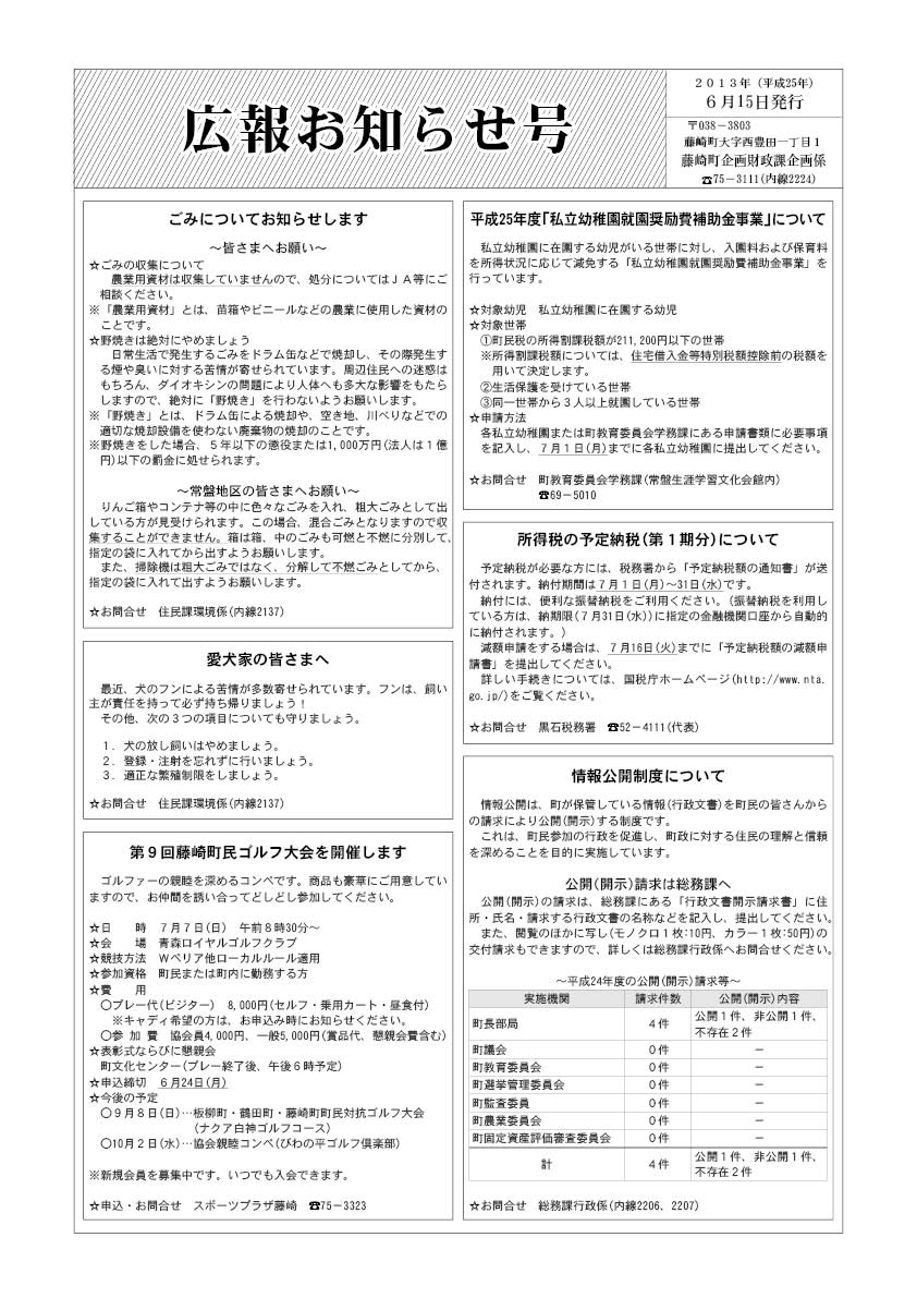 広報ふじさき2013年6月15日号